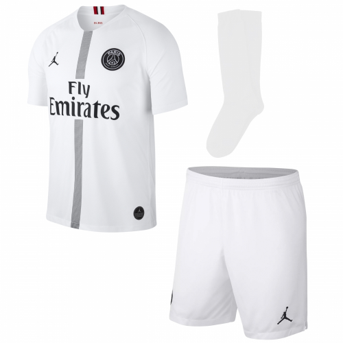 Kids PSG 18/19 3rd White Soccer Sets (Shirt+Shorts+Socks)